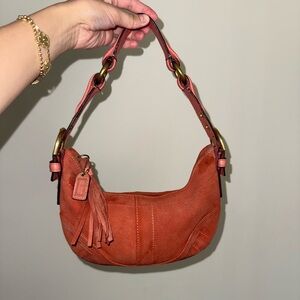 Coach Coral Leather Shoulder Bag